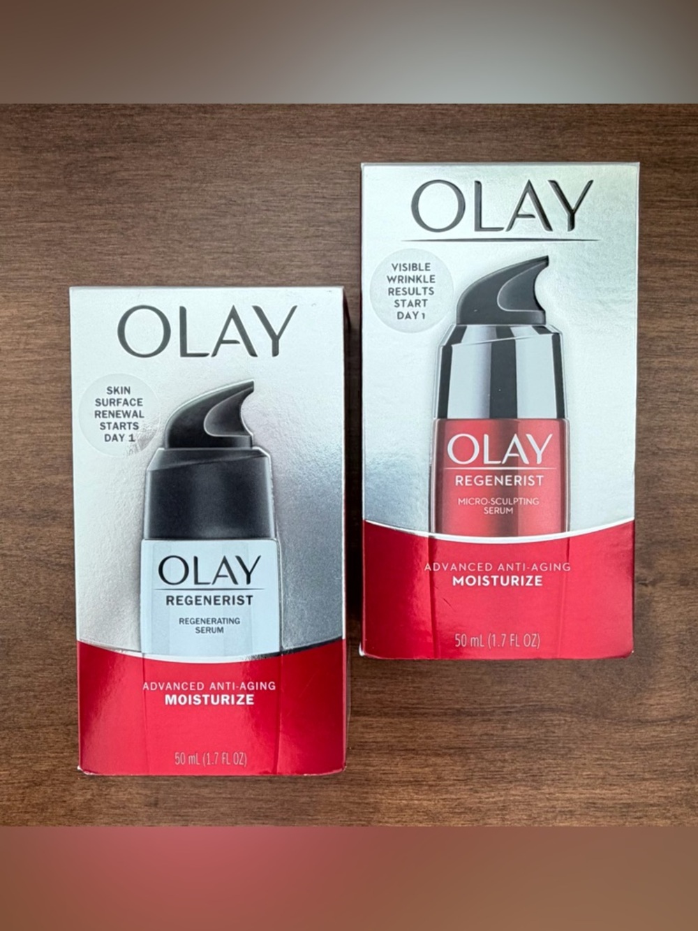 OLAY REGENERIST ADVANCED ANTI-AGING REGENERATING SERUM 1.7 OZ Lot(2)